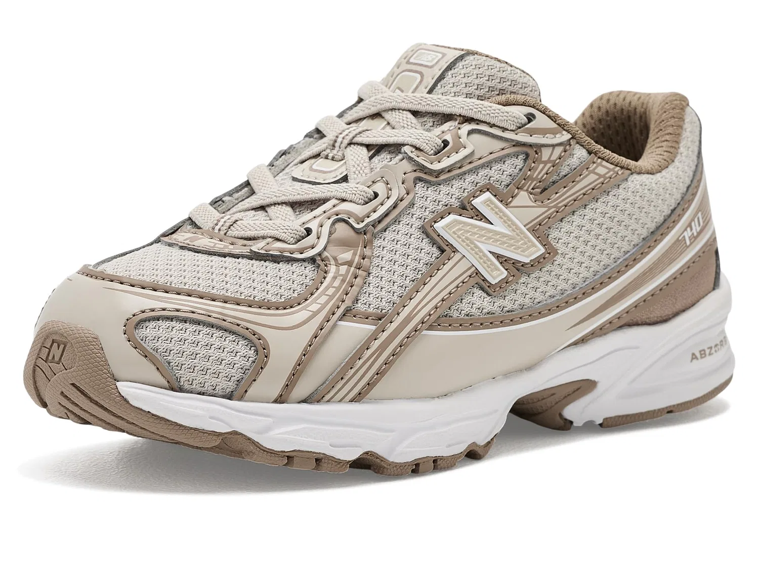 Кроссовки 740 Bungee Lace (для младенцев и малышей) New Balance Kids, Timberwolf/Driftwood