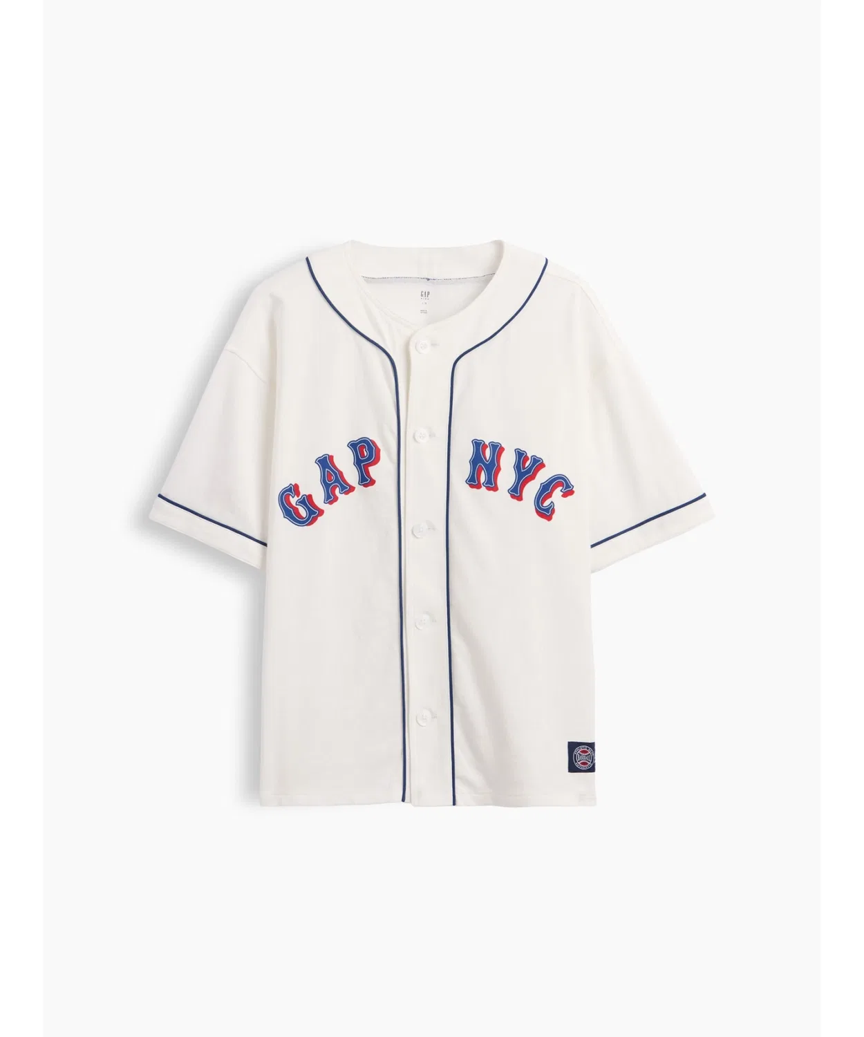 Детская футболка с длинным рукавомGAP NYC Logo Baseball Jersey, Off White