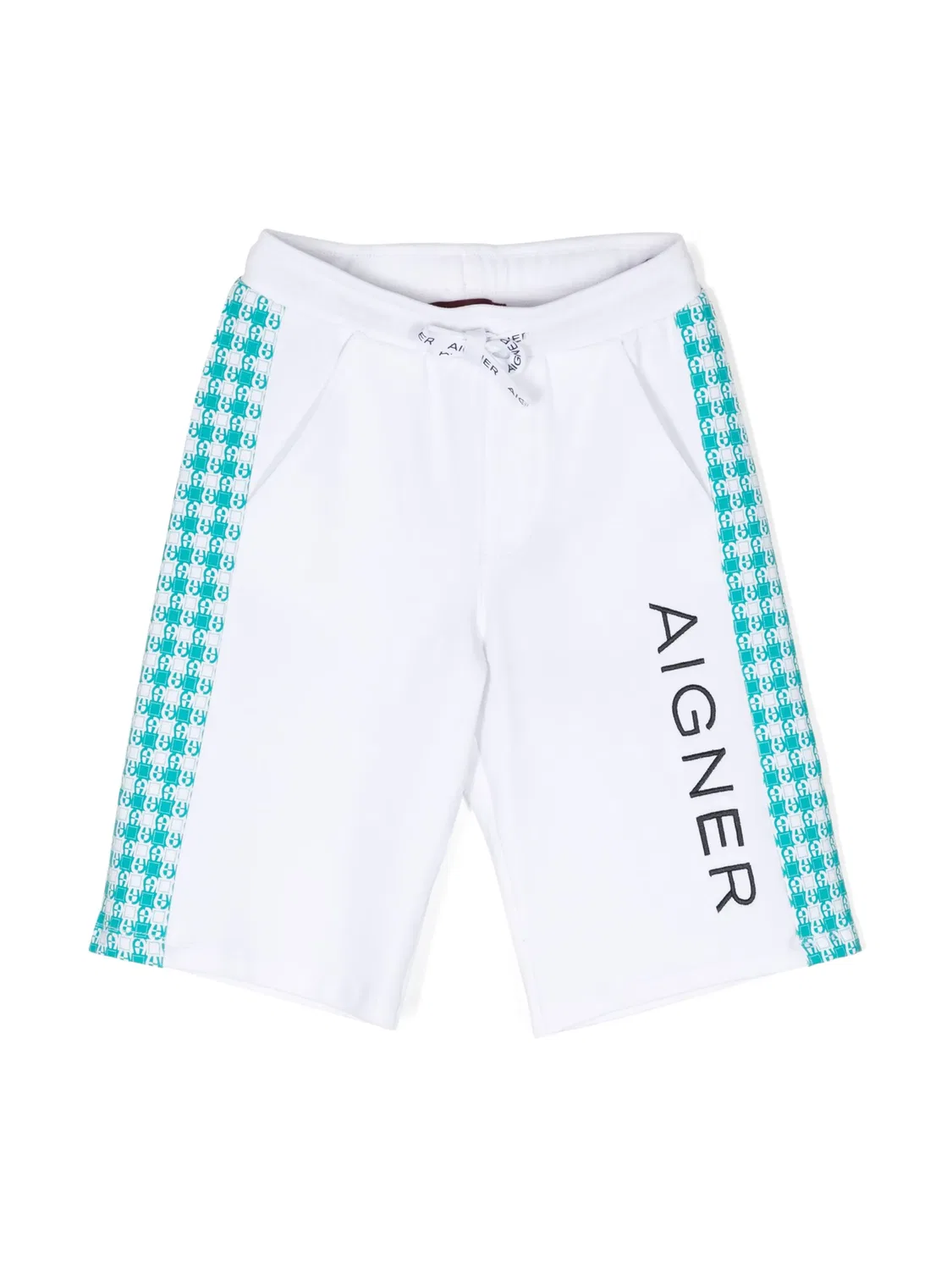 Шорты с вышитым логотипом, белые Aigner, белый
