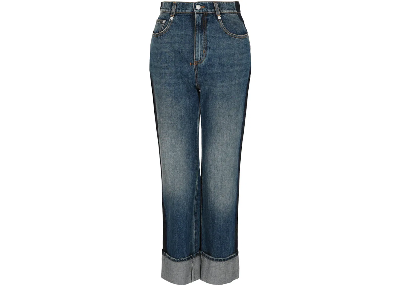 Женские джинсы свободного кроя Alexander McQueen, Blue Jean