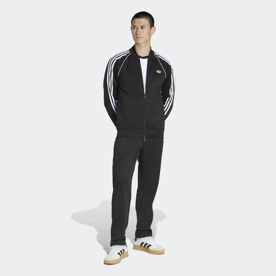 Куртка спортивная с длинным рукавом adidas, Черный — фото 3