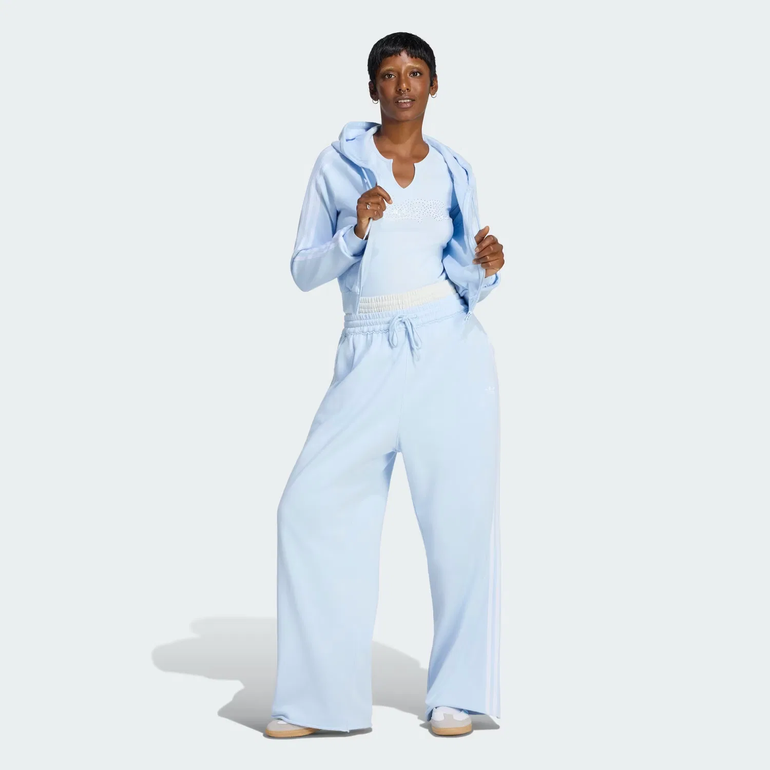 Женские спортивные штаны свободного кроя Graphic Loose Sweat Pants Adidas Originals, Crystal Sky — фото 3