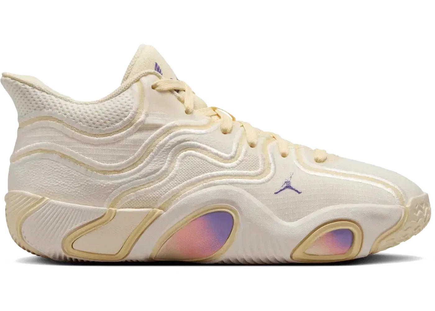Детские кроссовки для игры в баскетбол Jordan Tatum 3 Jordan, Sail/Muslin/Pale Ivory/Dark Iris
