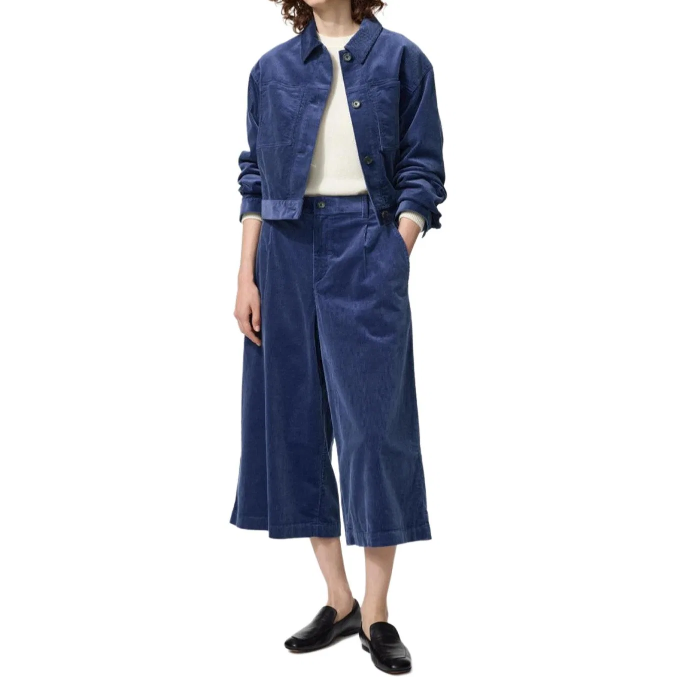 Женские повседневные брюки Comptoir Des Cotonniers UNIQLO, Sea Blue — фото 3