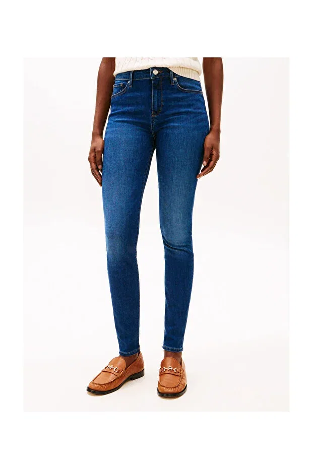 Женские джинсы узкого кроя Tommy Hilfiger, Navy Blue — фото 4