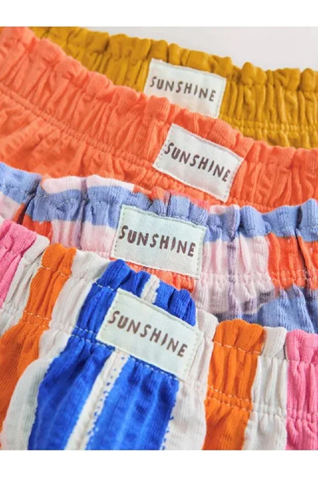 Детские шорты для девочек хлопковые комплект 4 шт Next Baby, Multicolor — фото 3