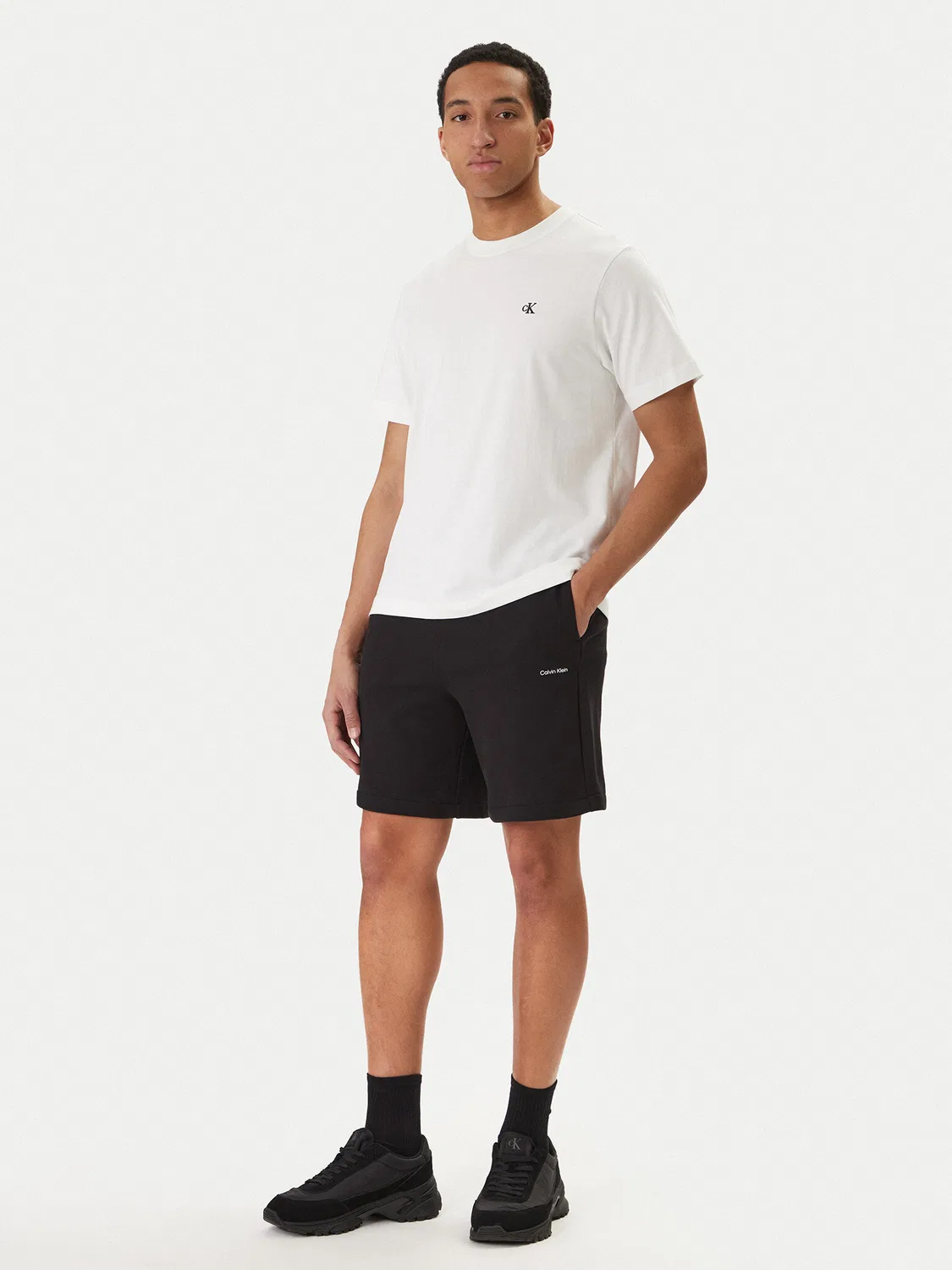 Мужские спортивные шорты стандартного кроя Nano Logo Calvin Klein, черный — фото 2