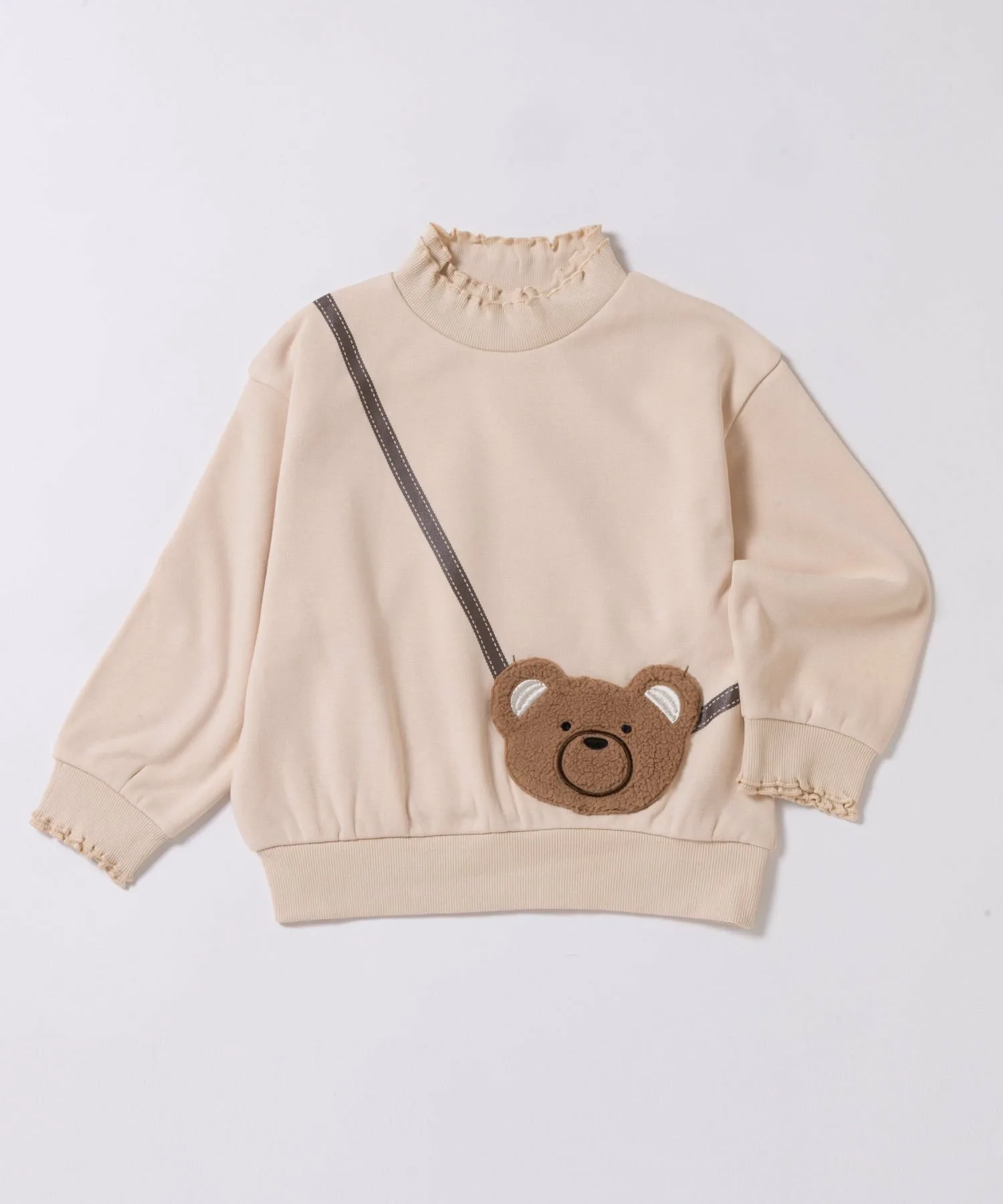 Толстовка Animal Pochette на флисовой подкладке Ever Closet, Beige (bear) — фото 4