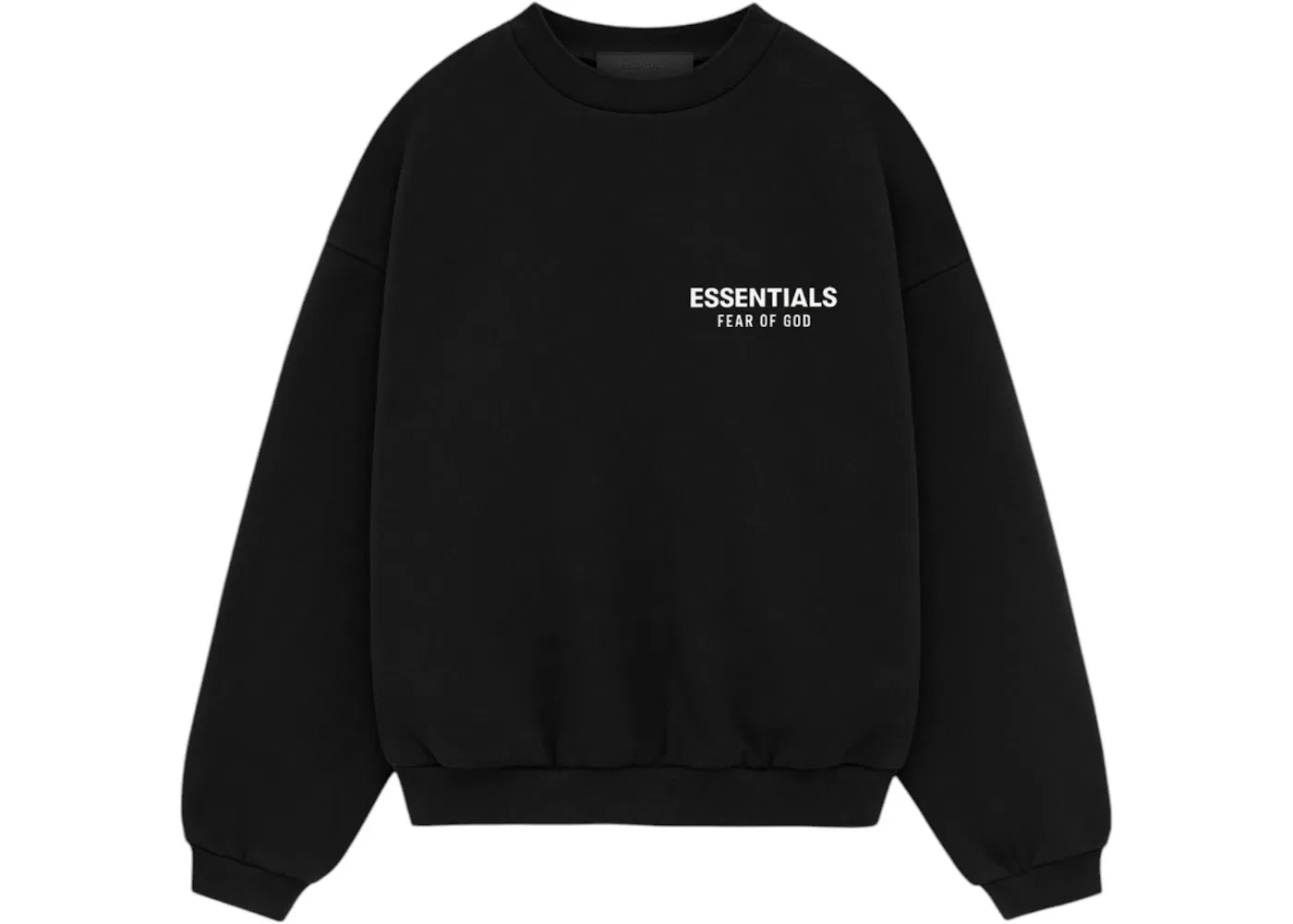 Детское худи с принтом Fear of God Essentials Kids Fleece Crewneck (FW24), Black