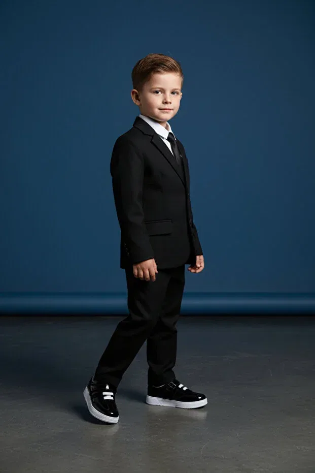 Детские туфли для мальчиков ортопедические Sports Team Shoes Tekiner, Black