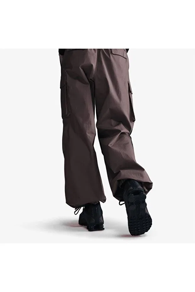 Женские брюки с широкой штаниной Sportswear Woven Fabric High Waisted Yousports Nike, Brown — фото 4
