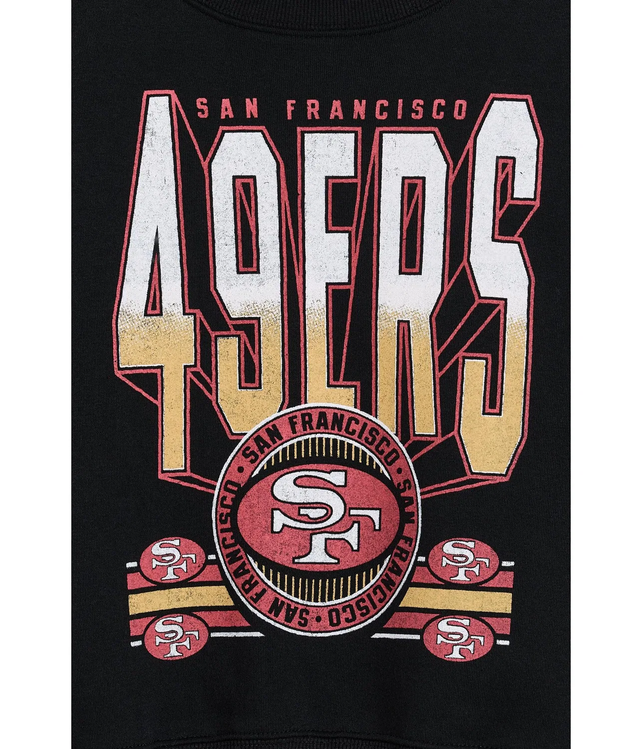 Флисовая толстовка с откидными плечами NFL San Francisco 49ers (для маленьких и больших детей) Junk Food Clothing Kids, True Black — фото 3