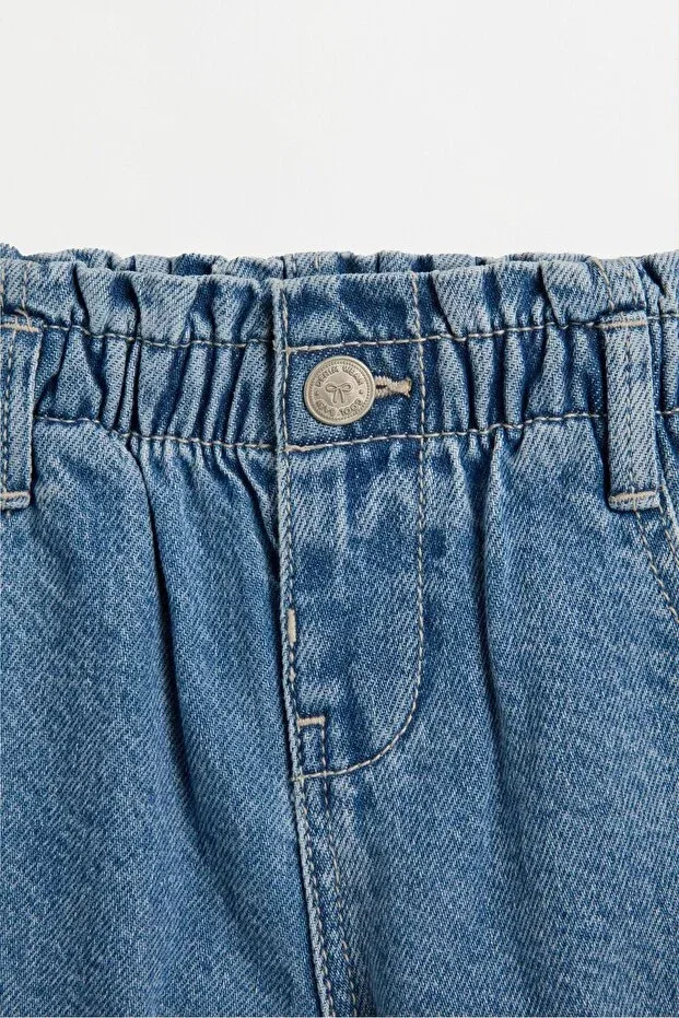 Детские шорты для девочек джинсовые Paperbag bel denim shorts Lefties, Indigo — фото 3