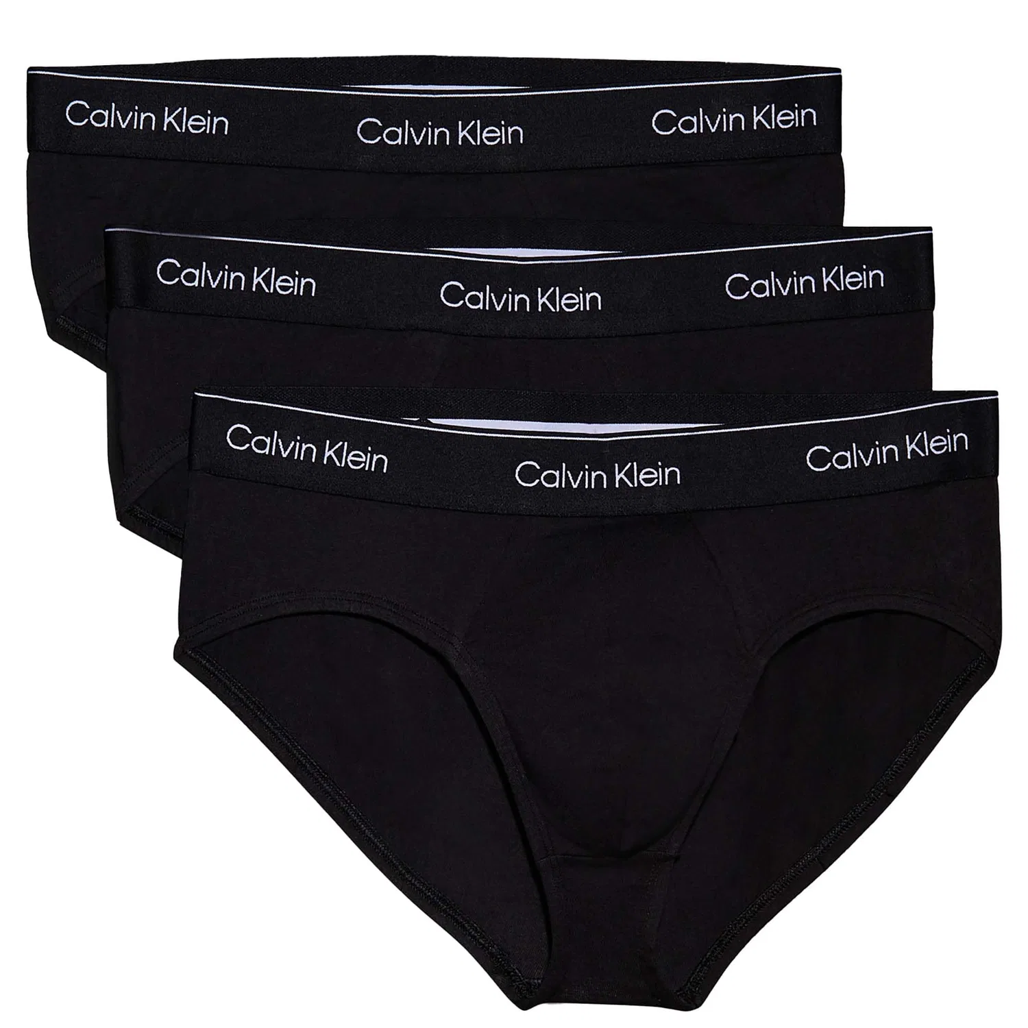 Мужские трусы-слипы с принтом Calvin Klein, Black