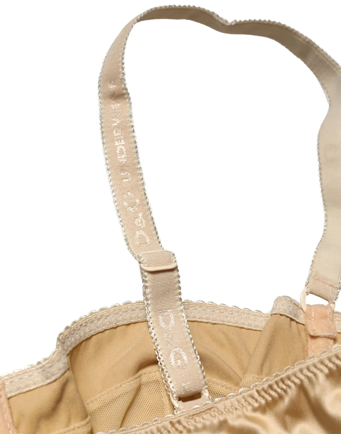 Женское бюстгальтер балконет с легкой подкладкой и косточками Semi-Pad Underwire Balconnet Bra Dolce & Gabbana, Beige — фото 2