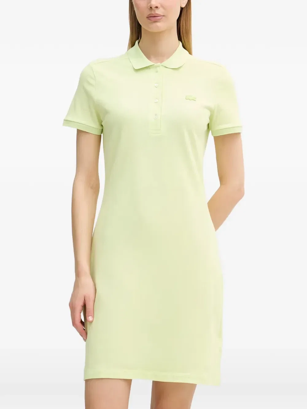 Мини-платье Lacoste с короткими рукавами и нашивкой-логотипом, зеленый