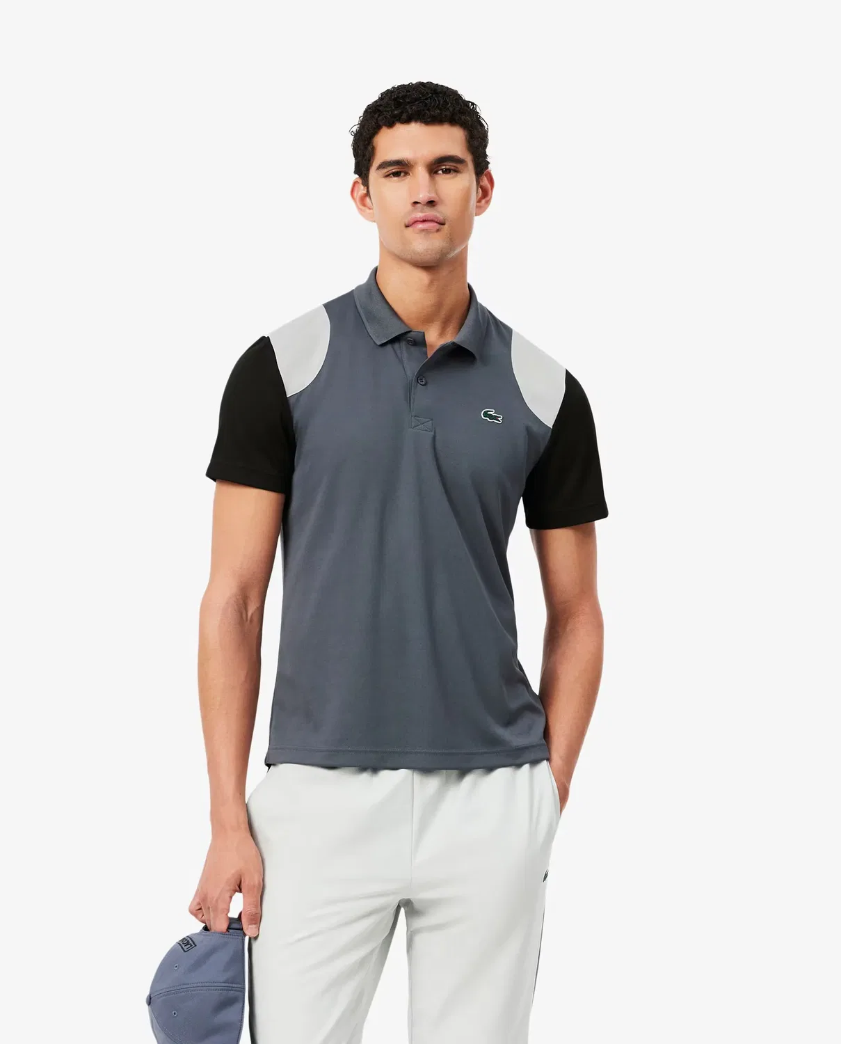 Мужское поло с принтом Ultra Dry Lacoste, Gris