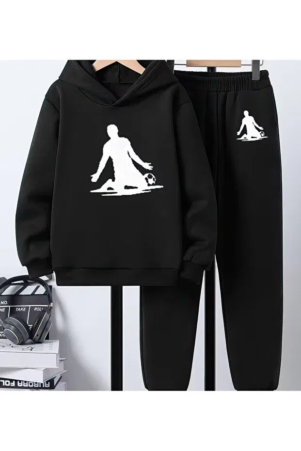 Детский спортивный костюм с принтом Cactus Collection, Black
