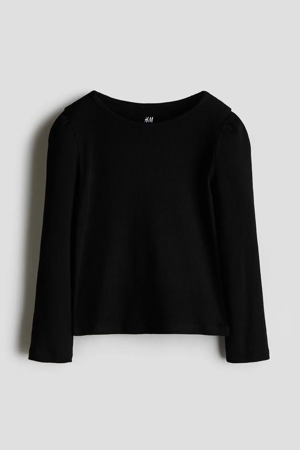 Рубашка из ребристого хлопка H&M, Schwarz