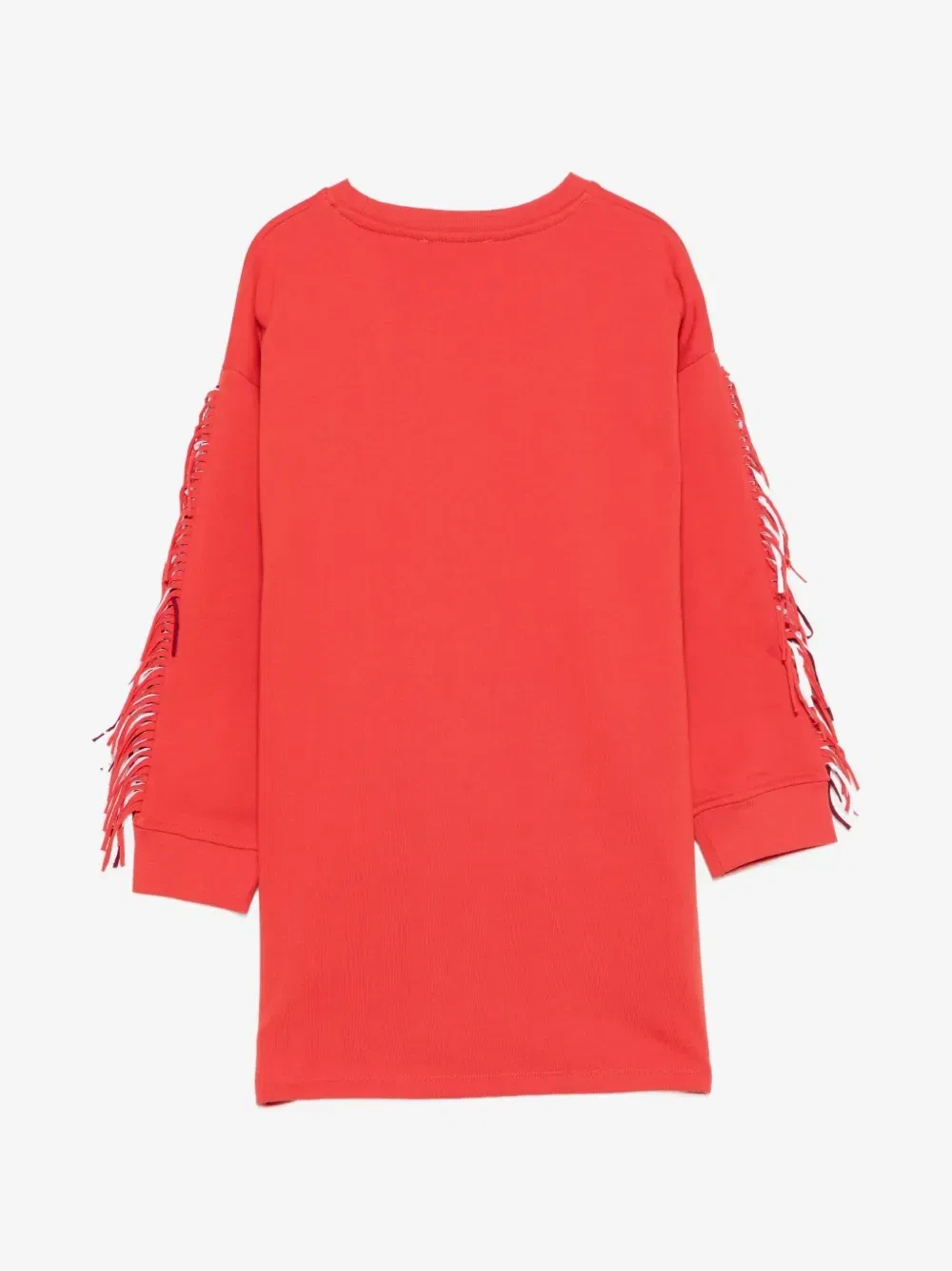 Платье со звездами и бахромой Stella McCartney Kids, красный — фото 2