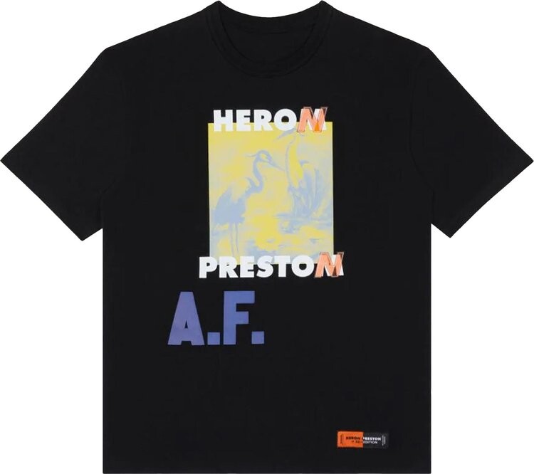 

Футболка Heron Preston A.F. Authorized Tee 'Black/Lemon', черный