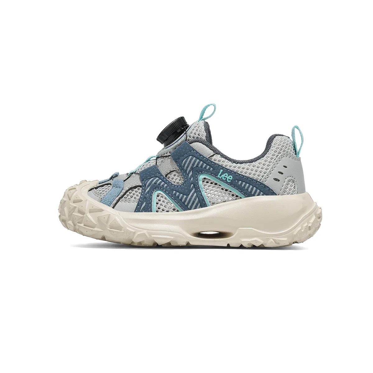 Детские кроссовки с низким верхом из синтетической кожи и текстиля Lee, Gray Blue