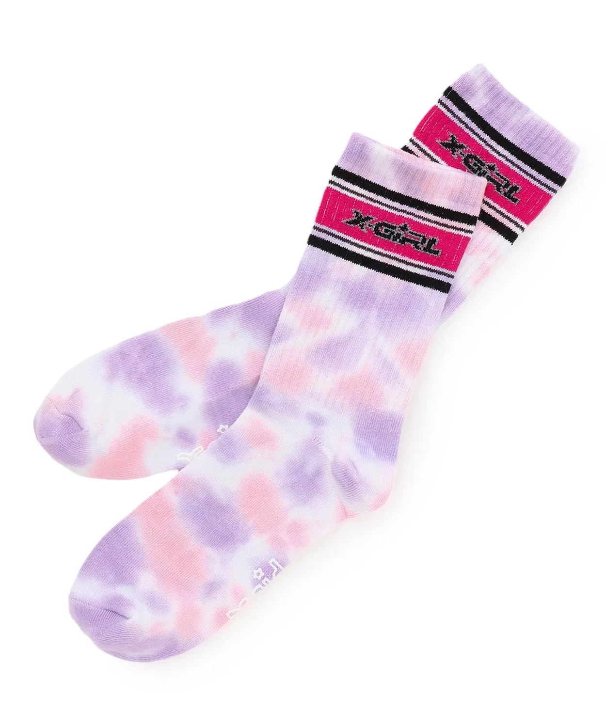 Детские носки с принтом Line Logo Rib Tie Dye X-girl Stages, Colorful