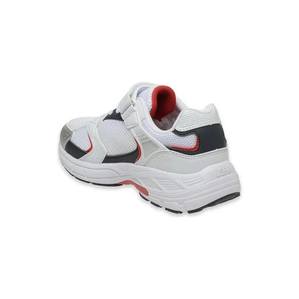 Детские кроссовки для мальчиков U.S. Polo Assn. Felix Jr 4 Fx, White Navy Red — фото 3