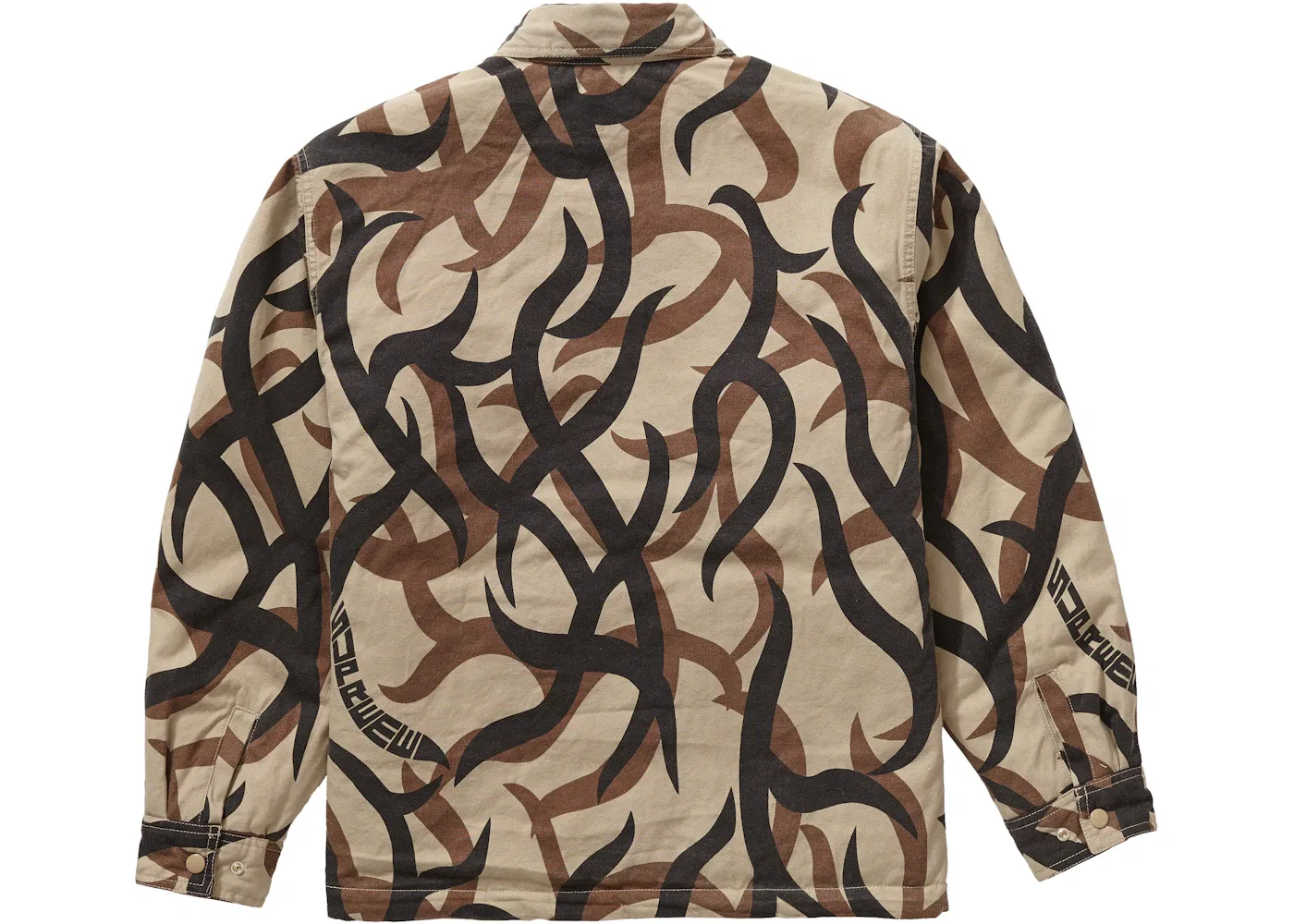 Мужской пуховик-куртка двусторонняя с принтом Reversible Puffy Work Jacket Supreme, цвет Tan Tribal Camo — фото 2