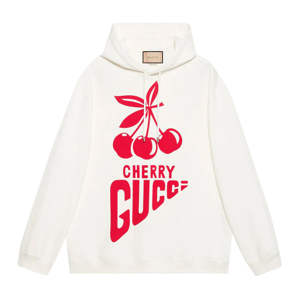 

Свитшот Gucci Aria Cherry, кремовый, Бежевый, Свитшот Gucci Aria Cherry, кремовый