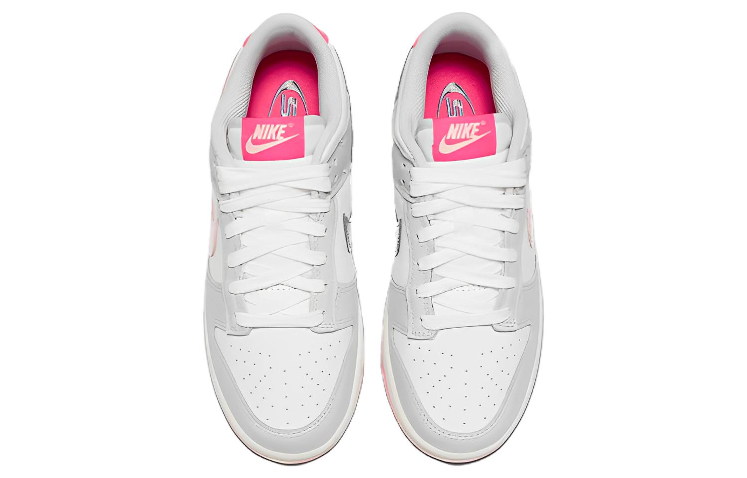 Кроссовки Nike Dunk Low 520, белый/розовый — фото 4