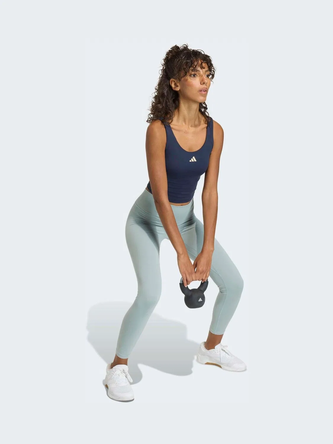 Топ спортивный All Me Light Support adidas, синий — фото 3