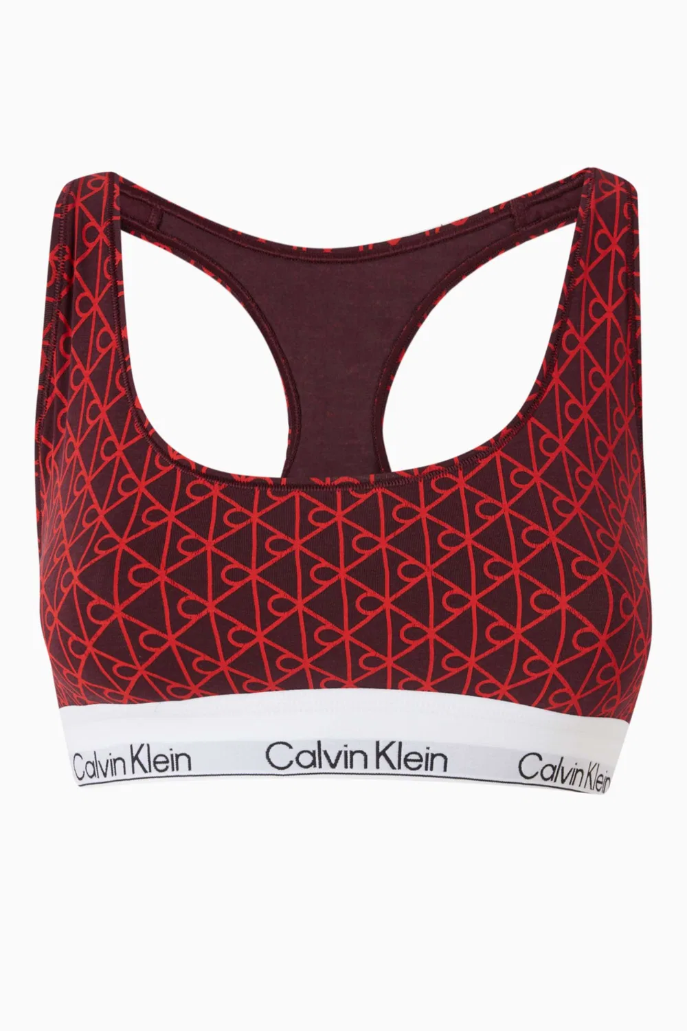 Бралетт хлопковый Icon Logo Calvin Klein, бордовый