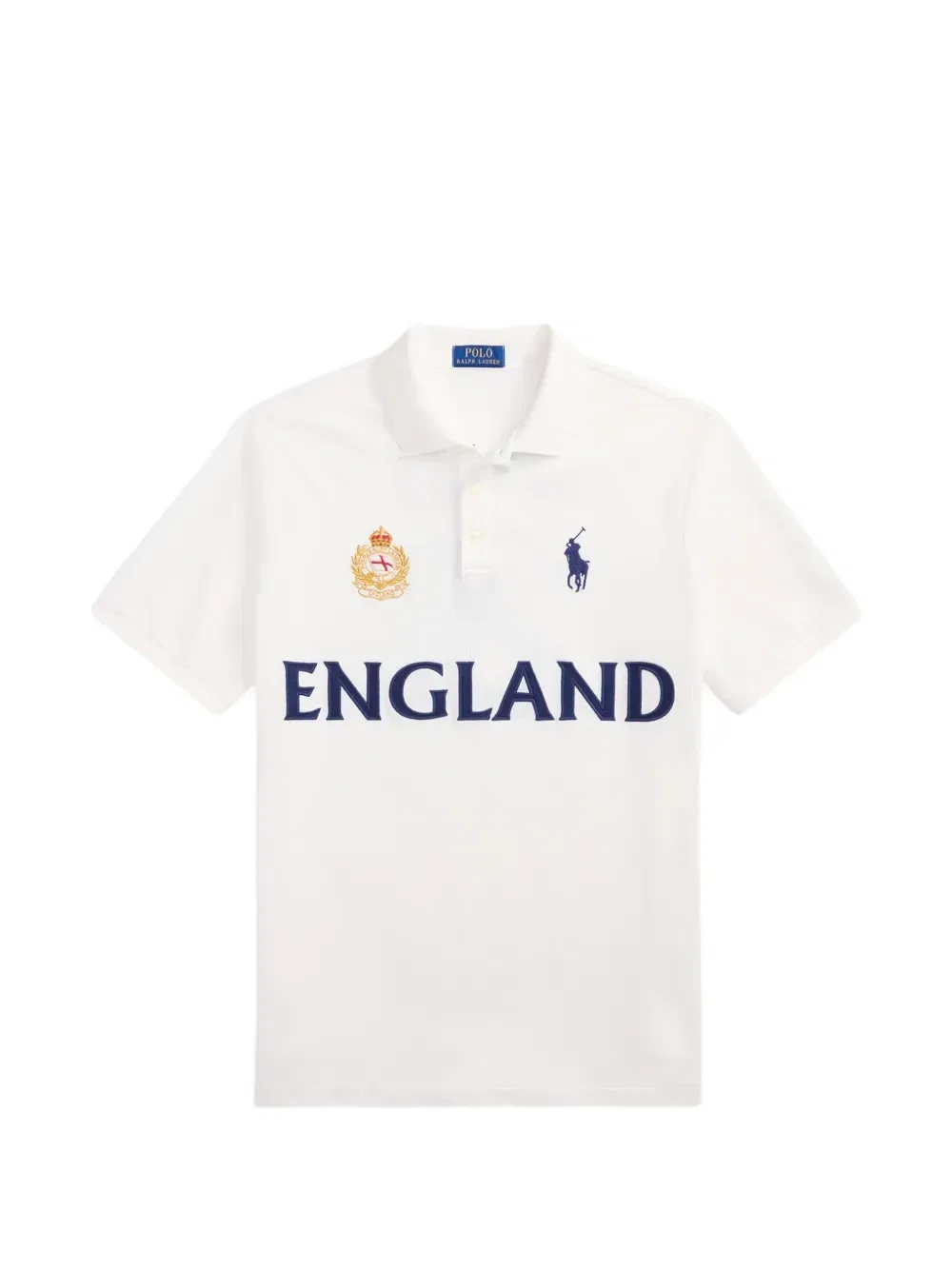 Рубашка-поло Polo Pony England с вышивкой Polo Ralph Lauren, белый