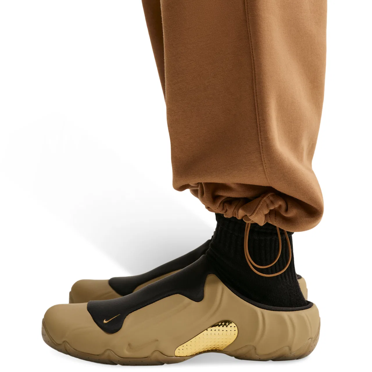 Мужские брюки Club Fleece Bungee Nike, цвет Ale Brown/Ale Brown/White — фото 4