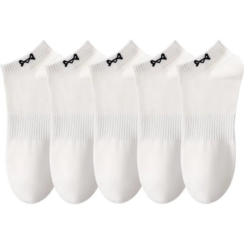 Детские носки-невидимки, комплект из 5 пар, Ankle Socks, MIIOW, Black 5 — фото 3