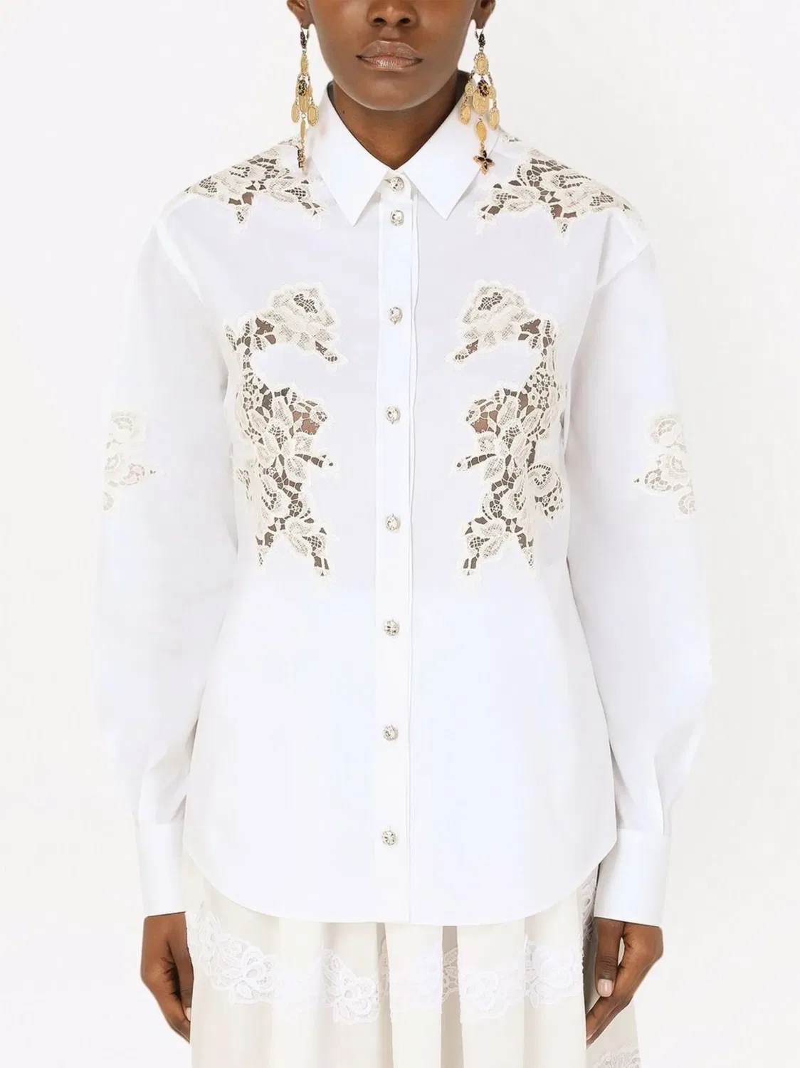Dolce & Gabbana Рубашка из поплина белая — фото 3