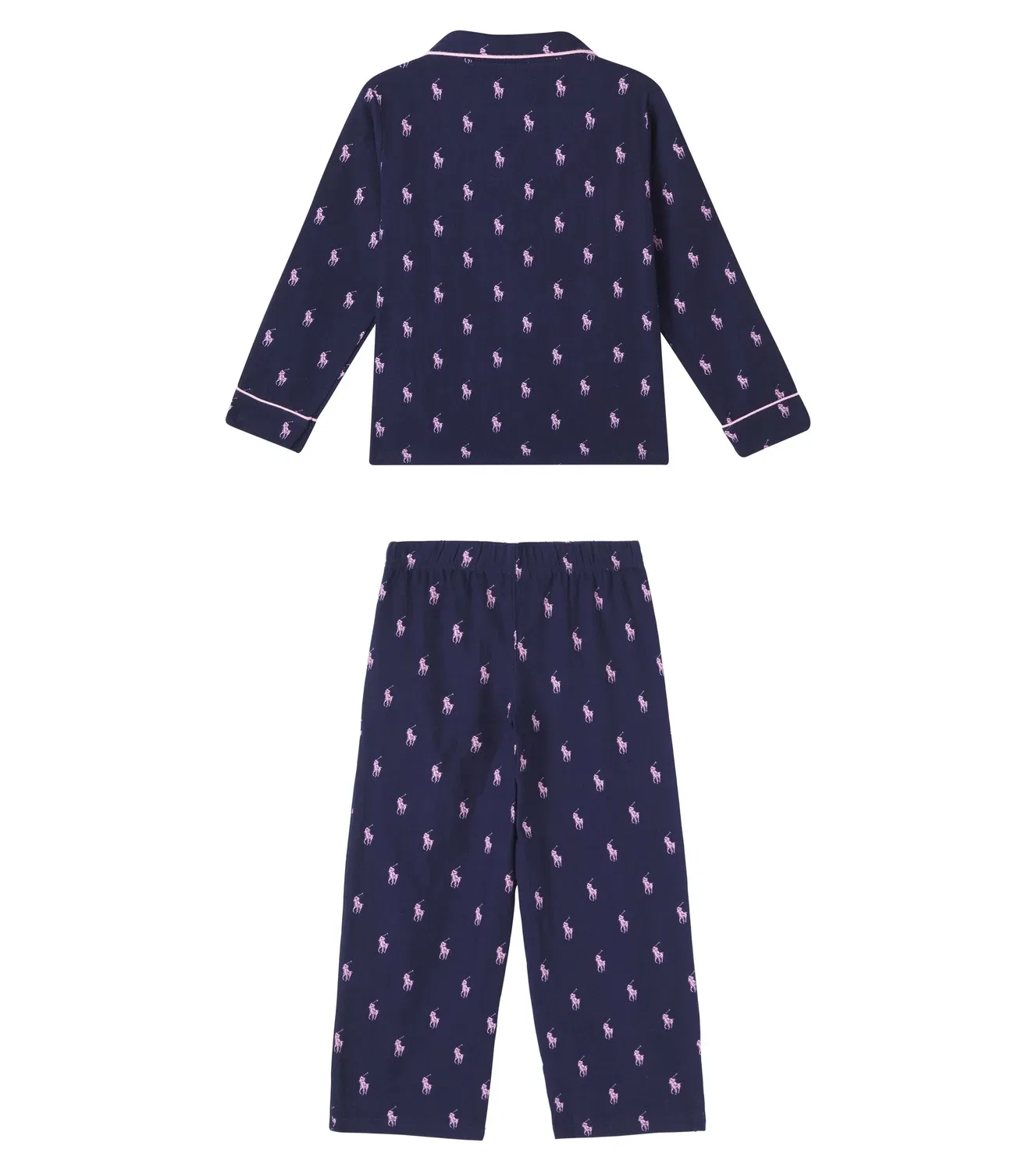 Пижама хлопковая с длинным рукавом Polo Ralph Lauren Kids, синий — фото 3