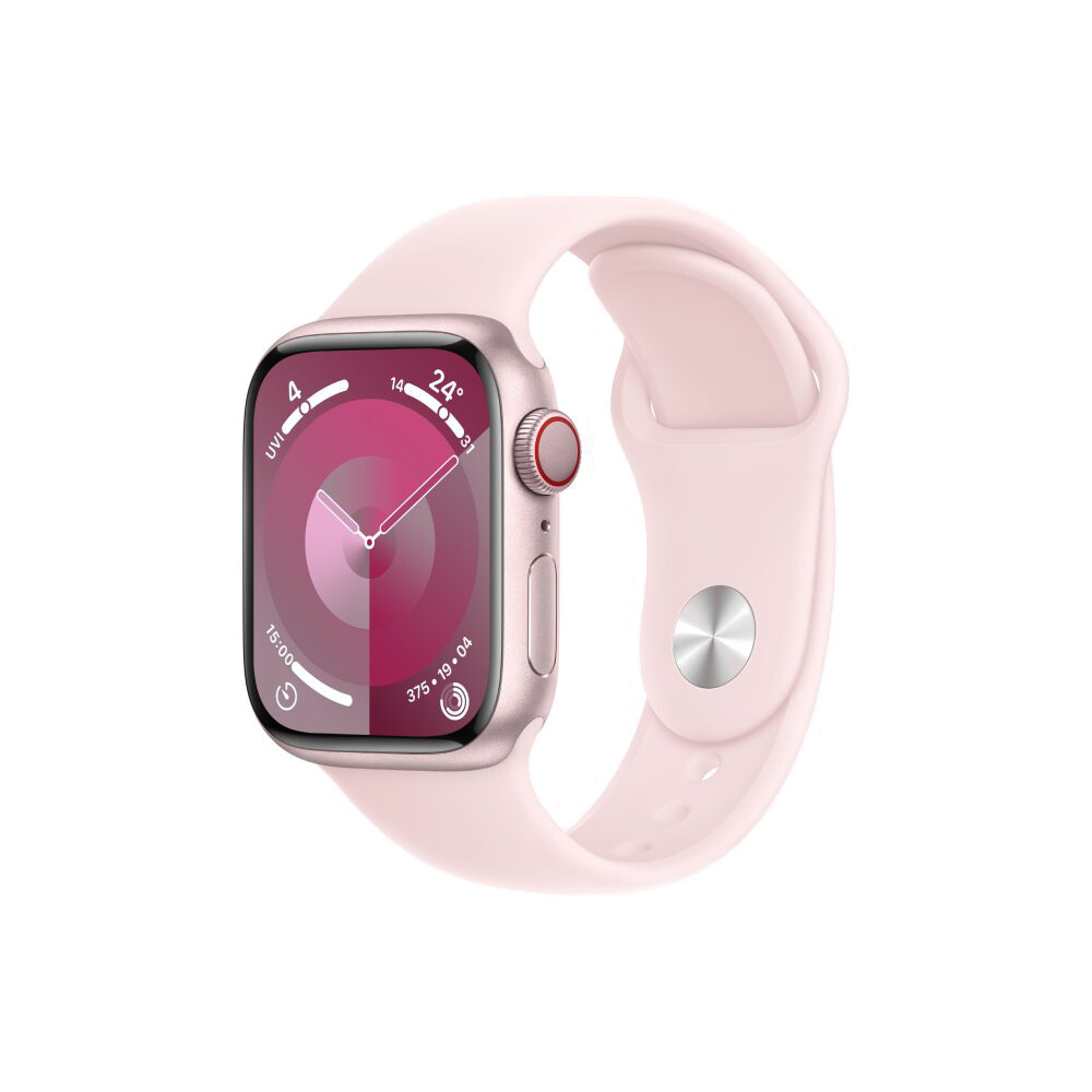 

Умные часы Apple Watch Series 9 (GPS+Cellular), 41мм, Pink Aluminum Case/Pink Sport Band - S/M, Розовый, Умные часы Apple Watch Series 9 (GPS+Cellular), 41мм, Pink Aluminum Case/Pink Sport Band - S/M