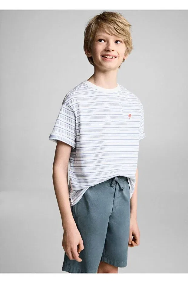 Детские шорты для мальчиков хлопковые Mango Kids, Blue