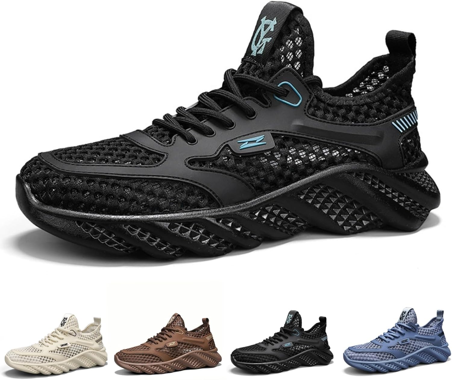 

Мужские дышащие кроссовки MACEFIL с сеткой для бега, легкие и удобные, для тенниса, прогулок и повседневной моды на открытом воздухе, черный