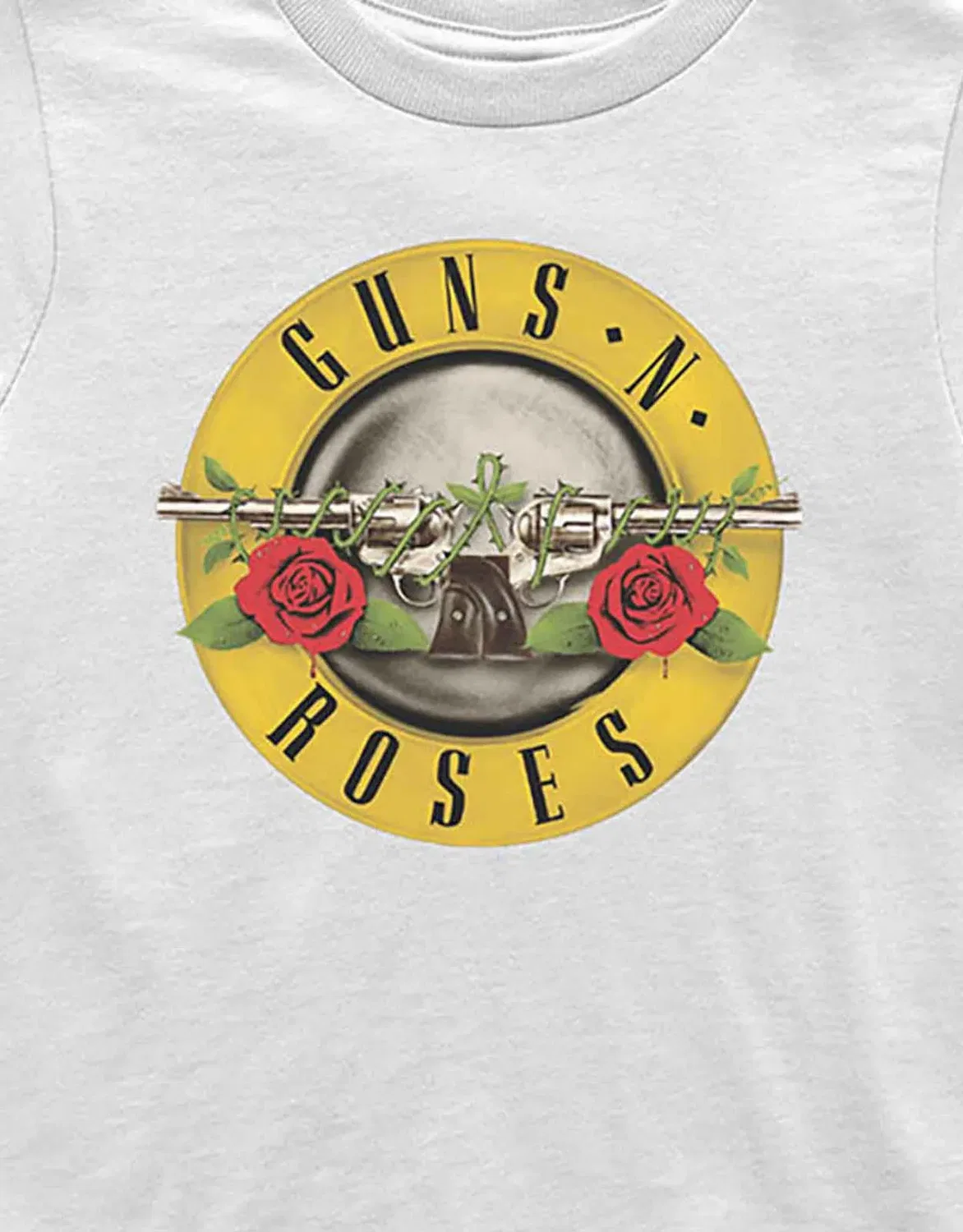 Детская футболка с принтом Classic Logo Guns N Roses, White — фото 2
