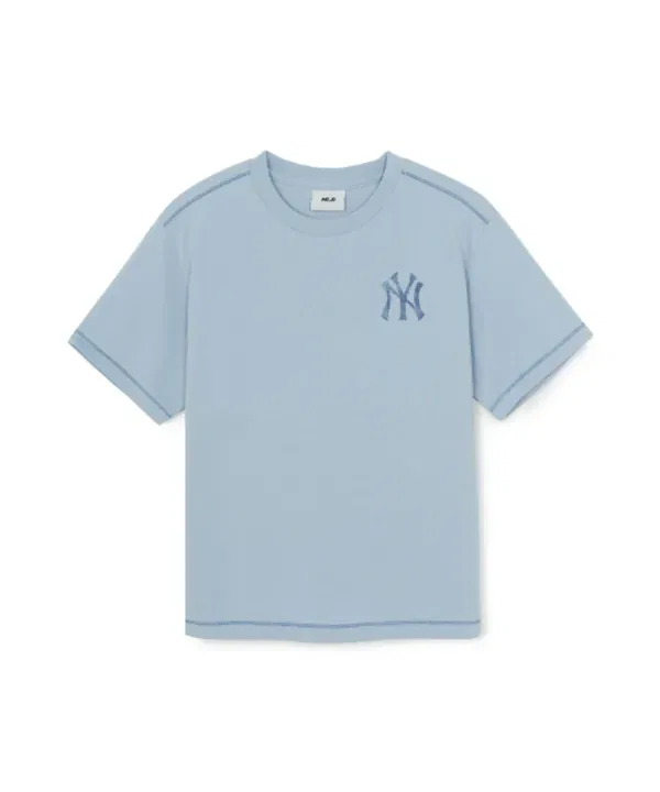 Футболка с принтом Monogram Big Lox, Mlb Kids, Sky Blue — фото 2