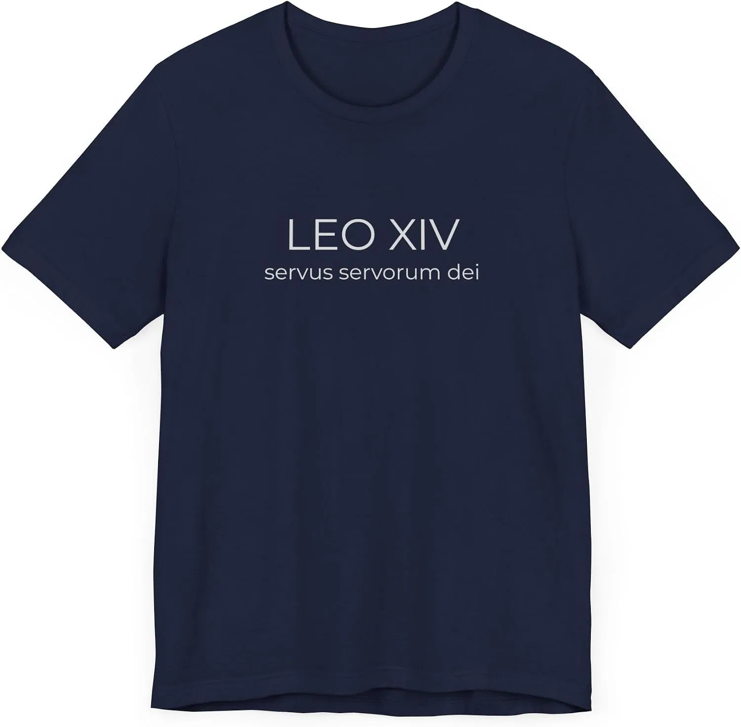 Футболка с цитатой Servus Servorum Dei Bella Canvas 3001, Navy