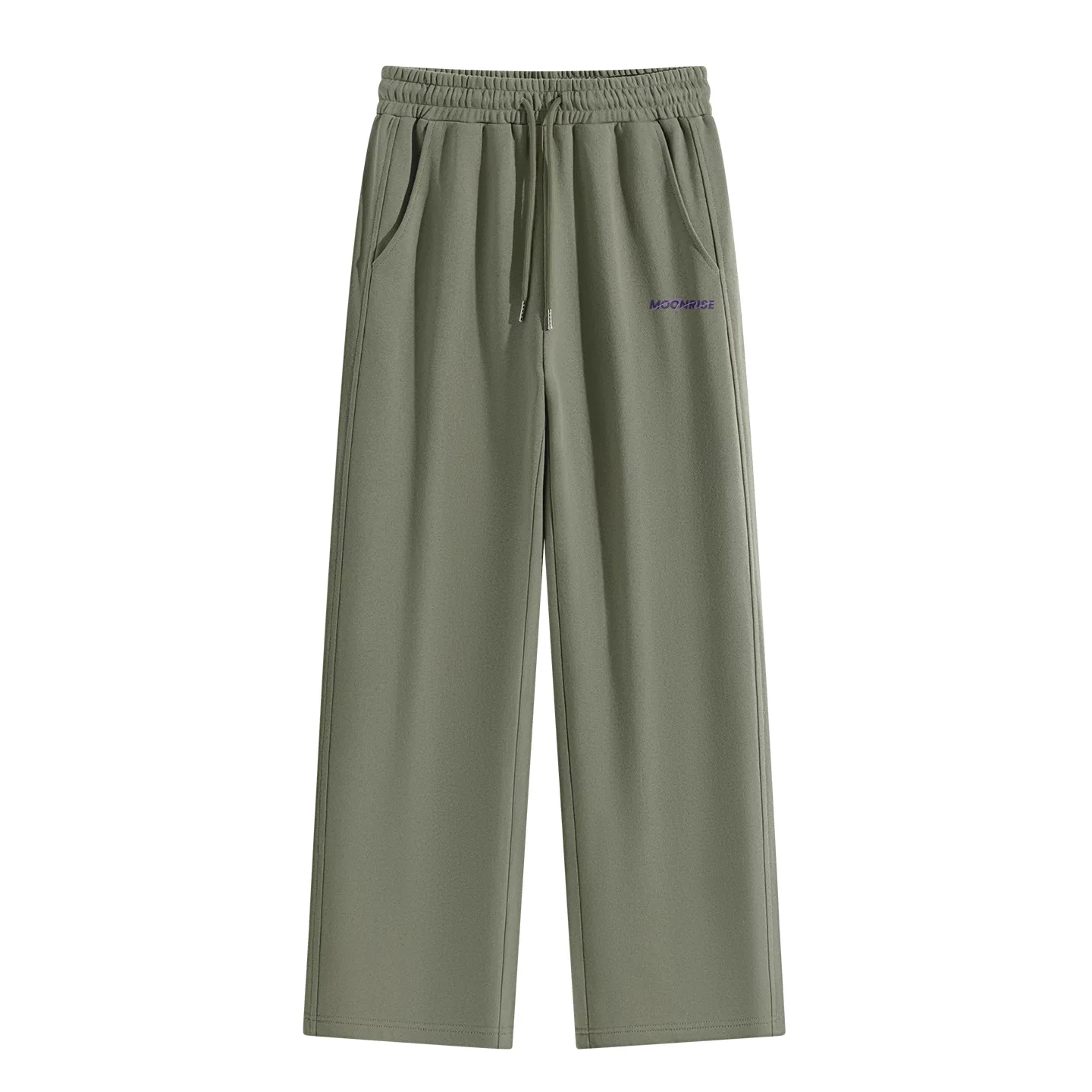 Детские повседневные брюки свободного прямого кроя MINISO, Palm Green