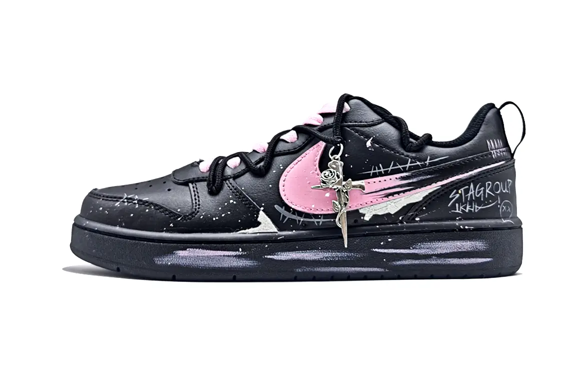

Nike Детские кроссовки для скейтбординга Court Borough Desert Island Rose с нескользящей подошвой и износостойкими подошвами для подростков