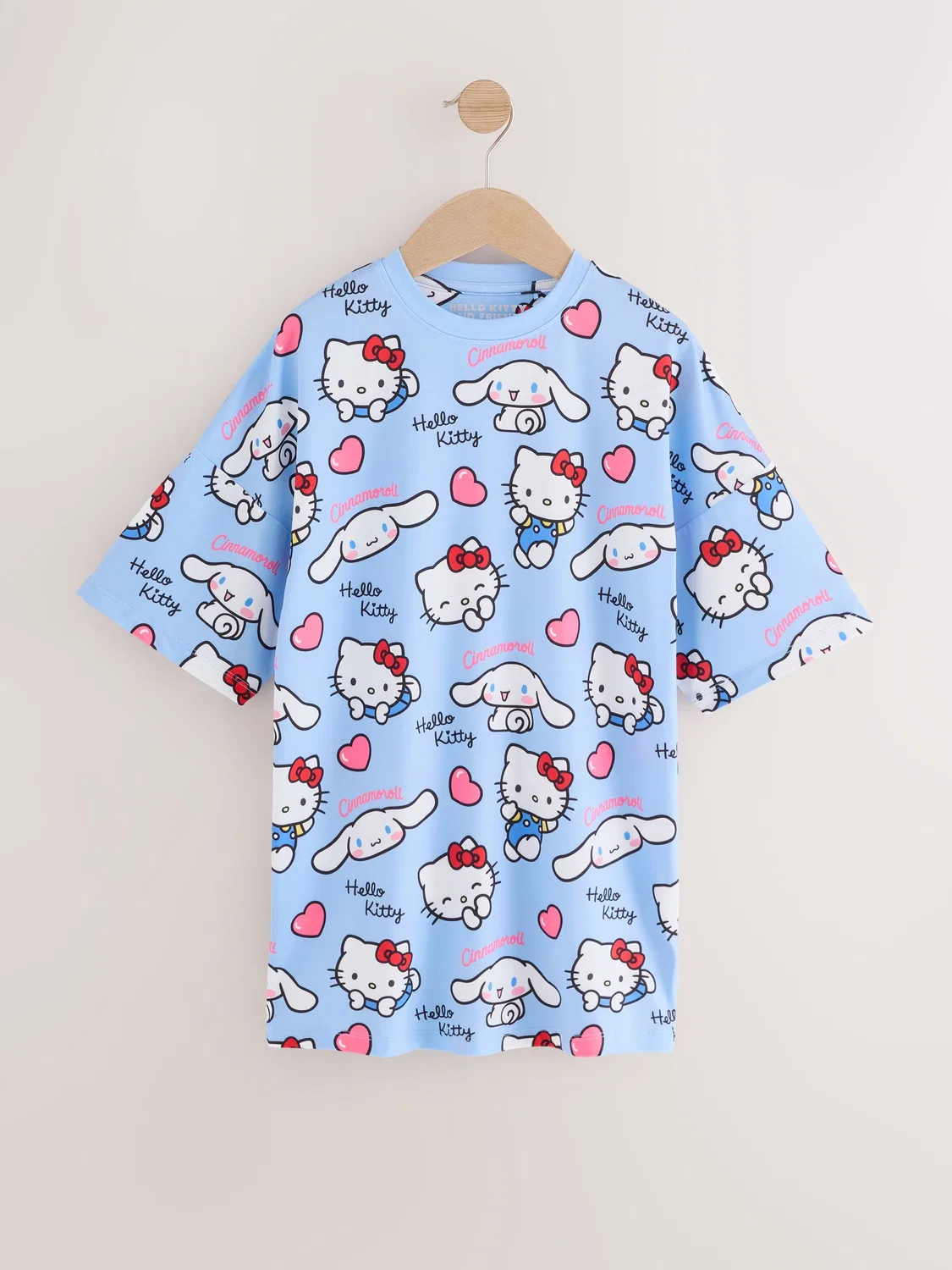 Ночная рубашка Hello Kitty 2 шт Next, розовый/голубой — фото 3