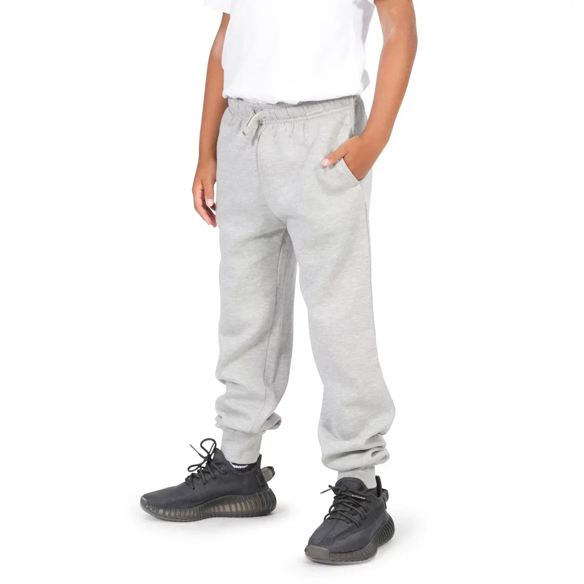 Детские спортивные штаны из флиса с карманами Everyday Kids, Heather Gray