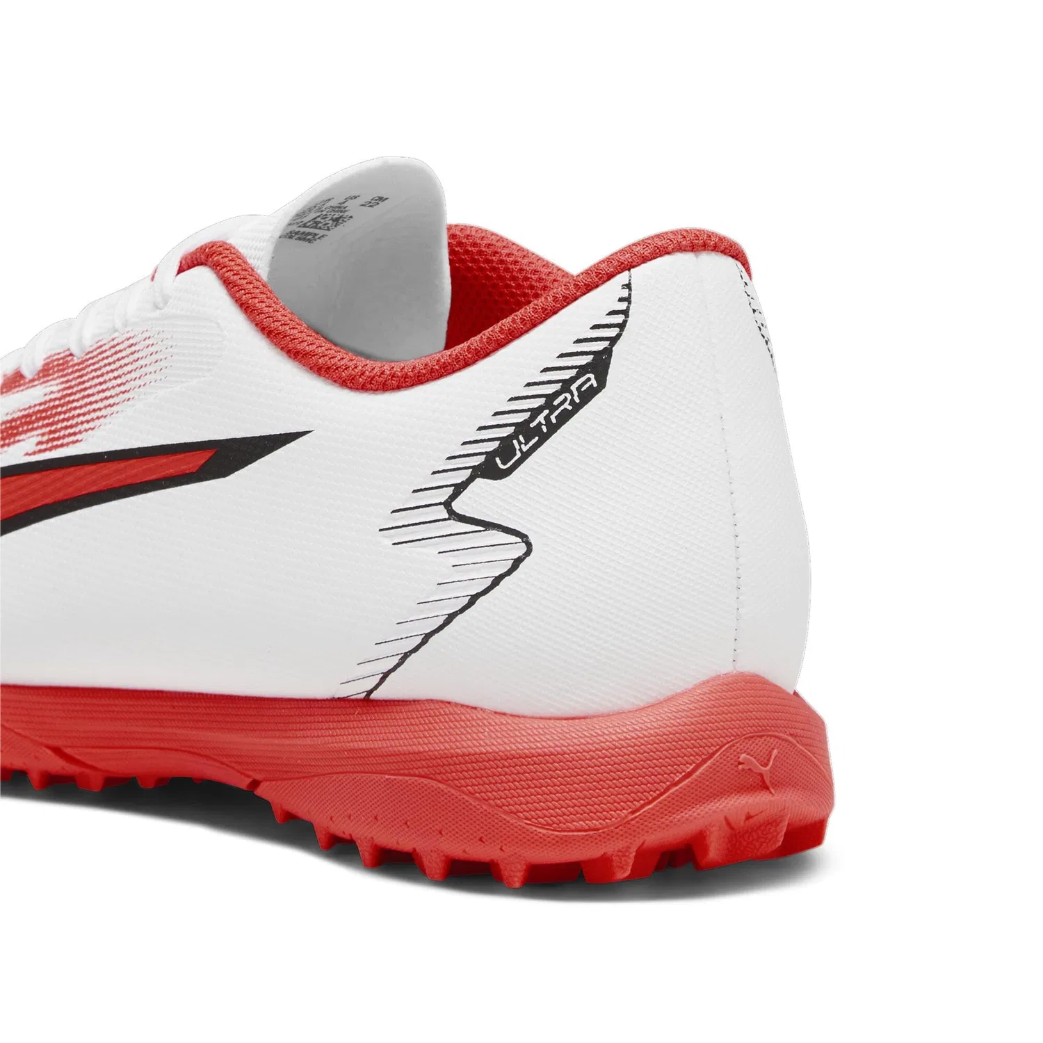 Детские футбольные бутсы для мальчиков Ultra Play Tt Jr PUMA, White Black Fire Orchid — фото 2