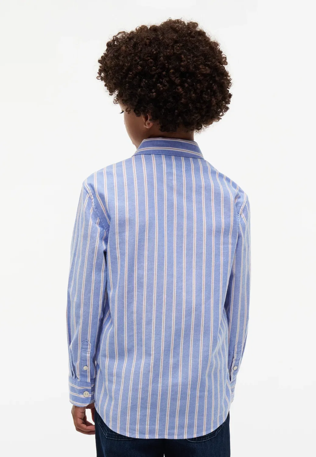 Сезонная оксфордская рубашка Tommy Hilfiger, Vibrant Blue Stripes — фото 3